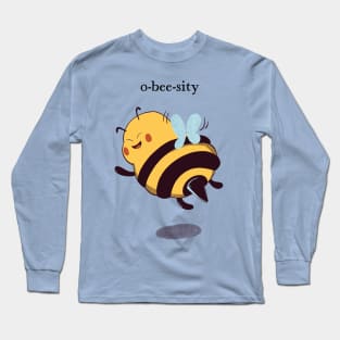 O-bee-sity - Chubby bee Long Sleeve T-Shirt